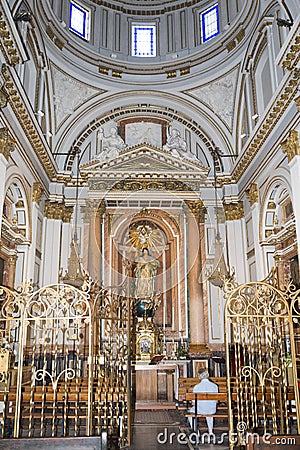 Santo Tomas de Villanueva chapel, Saint Mary's Cathedral, Valencia Editorial Stock Photo